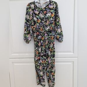 2/$20 H&M Whooli Chen girls Jumpsuit size 8 Woodland Animal Print Button Front
